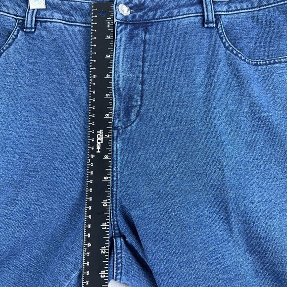 Dream Jeannes By Quacker Factory Capri Jeans High Rise Women's Blue Size 18W - Picture 8 of 12